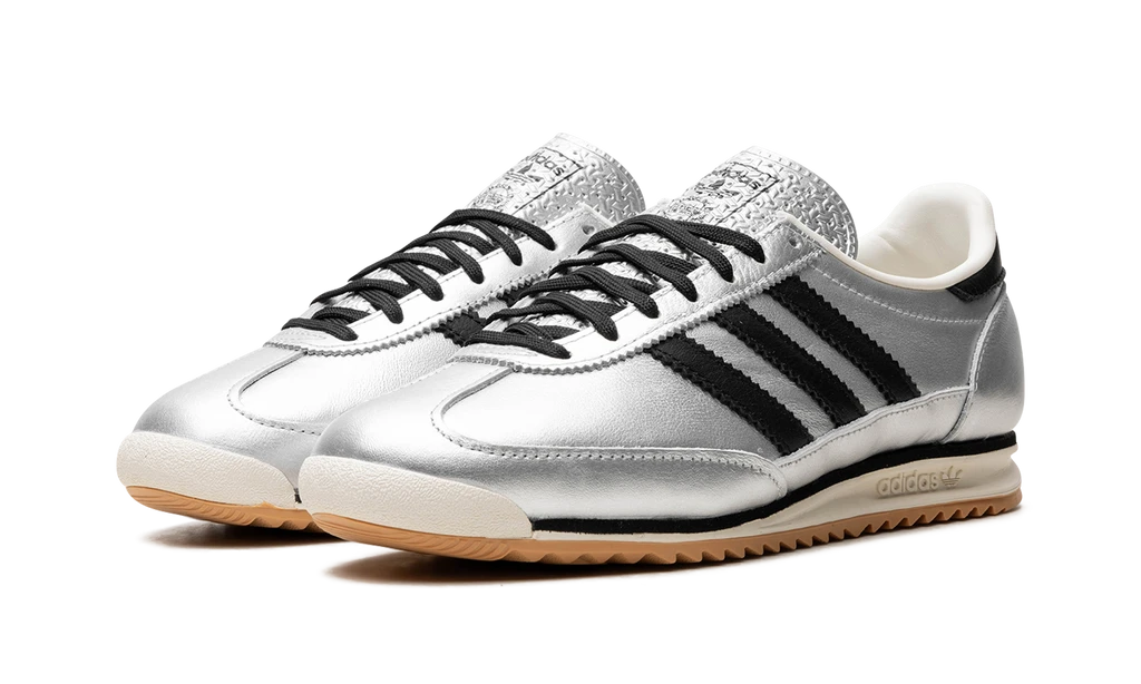 ADIDAS SL 72 OG Silver Metallic Black Gum 4 ADIDAS SL 72 OG Silver Metallic Black Gum – Image 2