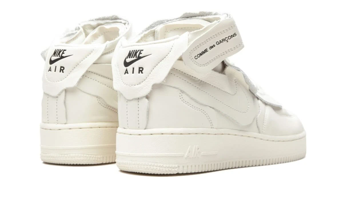 Nike Air Force 1 Mid Comme Des Garcons White 5 Nike Air Force 1 Mid Comme Des Garcons White â Image 3