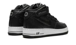 Nike Air Force 1 Mid Stussy All Black 7 Nike Air Force 1 Mid Stussy All Black -Chaussure Boutique air force 1 mid stussy all black 484507