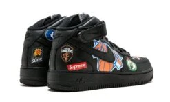 Nike Air Force 1 Mid Supreme NBA Black -Chaussure Boutique air force 1 mid supreme nba black 904747
