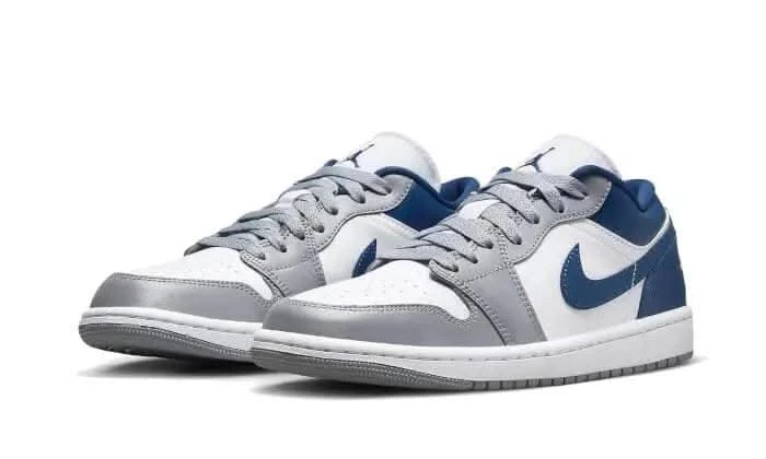 Air Jordan 1 Low White Grey Blue 4 Air Jordan 1 Low White Grey Blue – Image 2