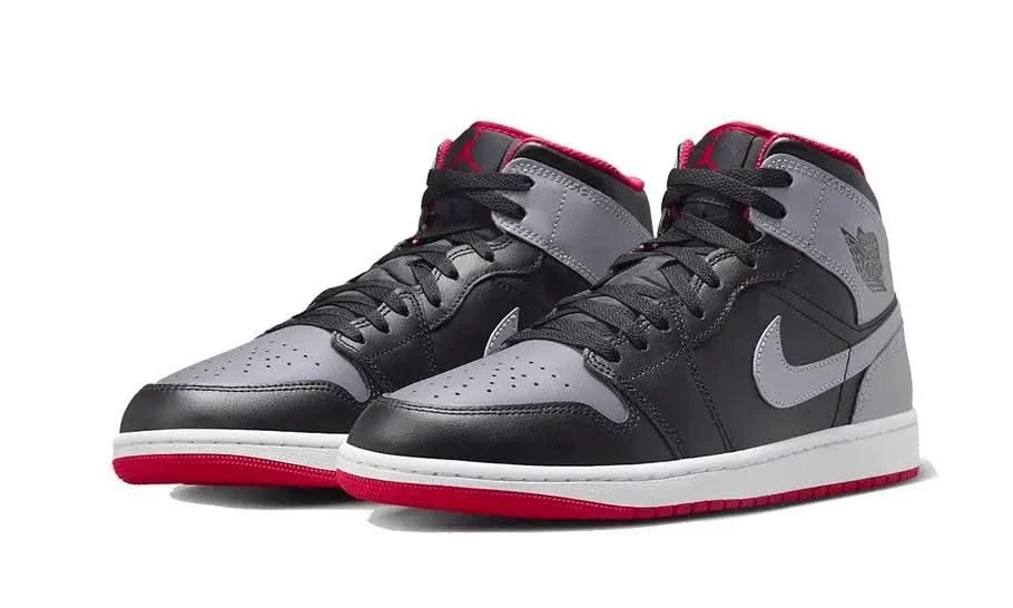 Air Jordan 1 Mid Black Grey Red 4 Air Jordan 1 Mid Black Grey Red – Image 2