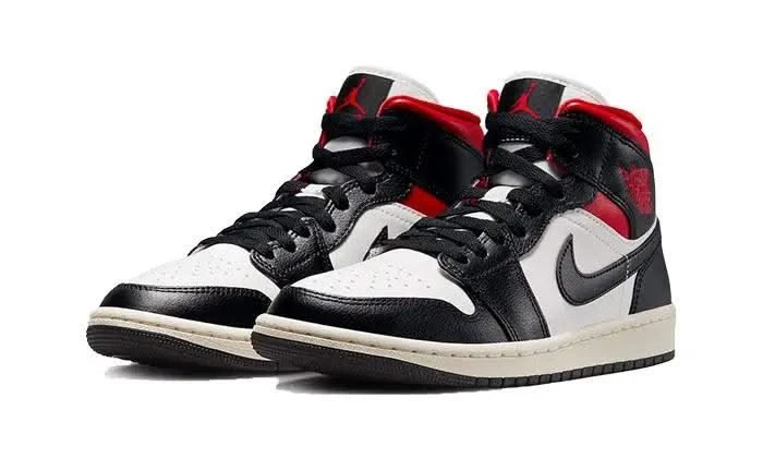 Air Jordan 1 Mid Black Gym Red 4 Air Jordan 1 Mid Black Gym Red – Image 2