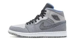 Air Jordan 1 Mid Crater Grey University Blue
