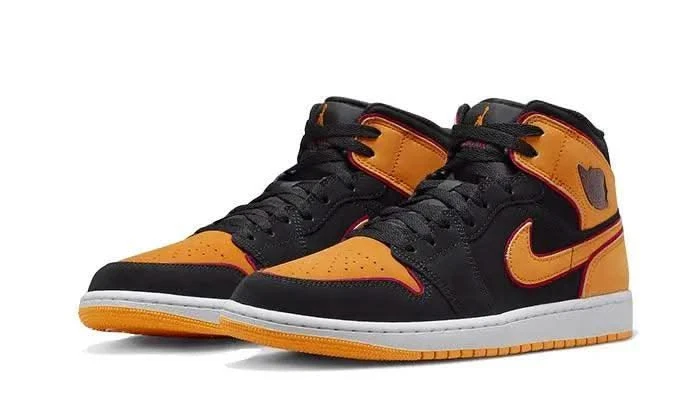 Air Jordan 1 Mid Fat Tongue Black Orange 4 Air Jordan 1 Mid Fat Tongue Black Orange – Image 2