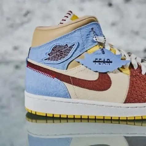 Air Jordan 1 Mid Fearless Maison Château Rouge 7 Air Jordan 1 Mid Fearless Maison Château Rouge – Image 5