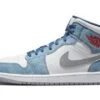 Air Jordan 1 Mid French Blue Fire Red