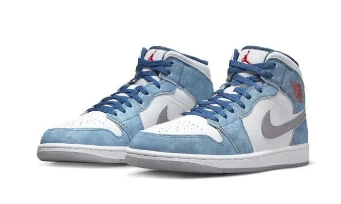 Air Jordan 1 Mid French Blue Fire Red 4 Air Jordan 1 Mid French Blue Fire Red – Image 2