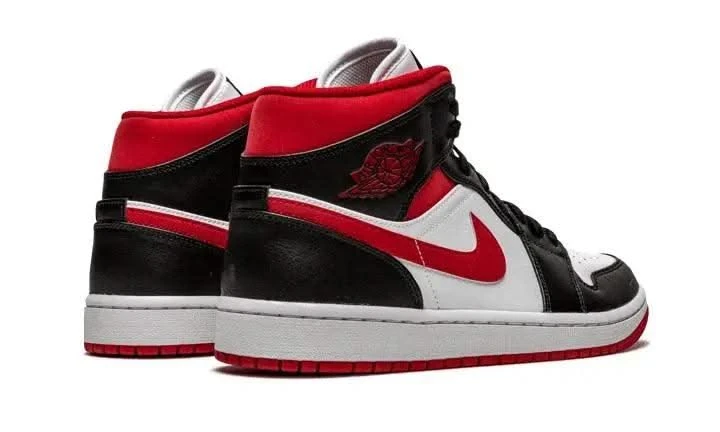 Air Jordan 1 Mid Gym Red Black White 5 Air Jordan 1 Mid Gym Red Black White – Image 3