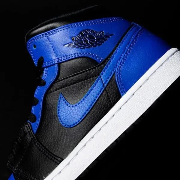 Air Jordan 1 Mid Hyper Royal Tumbled Leather 7 Air Jordan 1 Mid Hyper Royal Tumbled Leather â Image 5