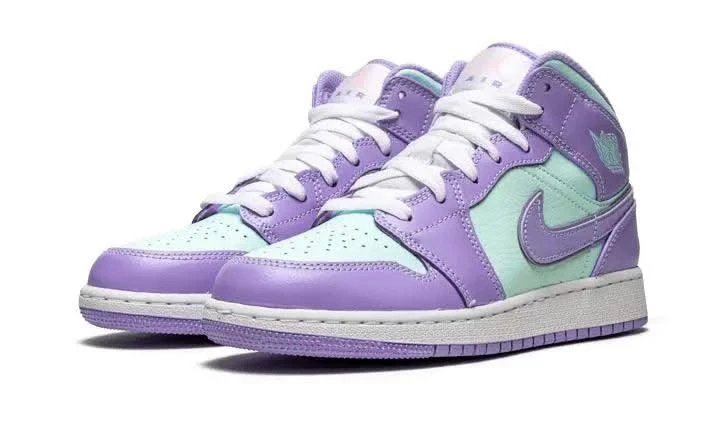 Air Jordan 1 Mid Purple Aqua 4 Air Jordan 1 Mid Purple Aqua – Image 2