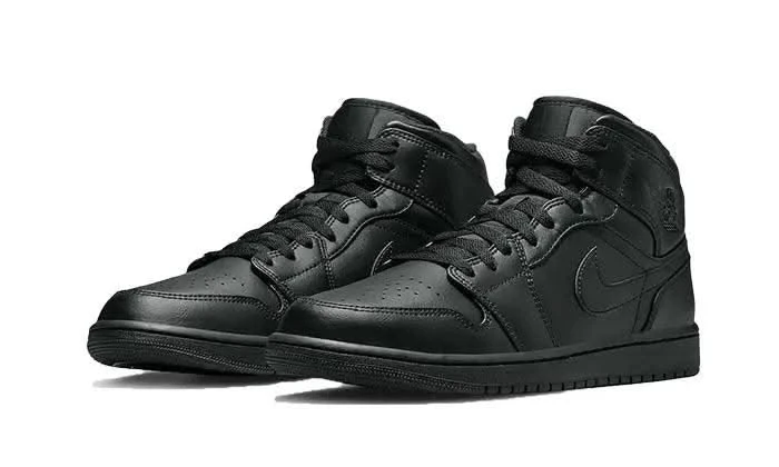 Air Jordan 1 Mid Triple Black (2022) 4 Air Jordan 1 Mid Triple Black (2022) â Image 2
