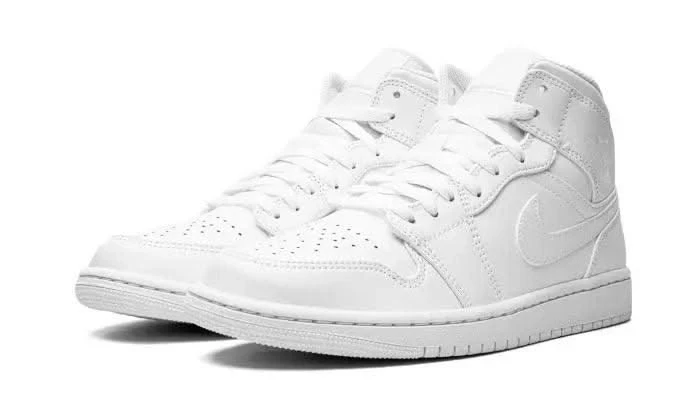 Air Jordan 1 Mid Triple White (2022) 4 Air Jordan 1 Mid Triple White (2022) â Image 2