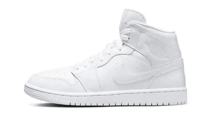 Air Jordan 1 Mid Triple White Patent Swoosh 3 Air Jordan 1 Mid Triple White Patent Swoosh