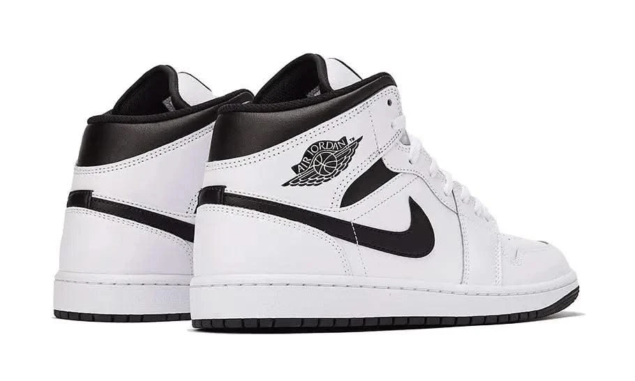 Air Jordan 1 Mid White Black 5 Air Jordan 1 Mid White Black – Image 3