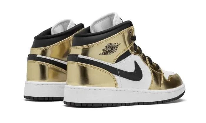 Air Jordan 1 Mid White Metallic Gold 5 Air Jordan 1 Mid White Metallic Gold – Image 3