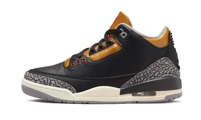 Air Jordan 3 Retro Black Cement Gold 3 Air Jordan 3 Retro Black Cement Gold