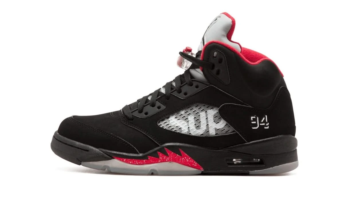 Air Jordan 5 Retro Supreme Black 3 Air Jordan 5 Retro Supreme Black