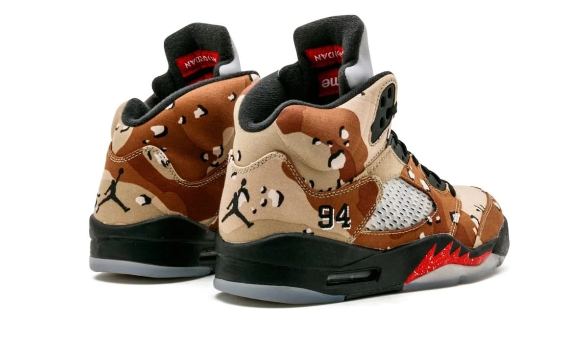 Air Jordan 5 Retro Supreme Desert Camo 5 Air Jordan 5 Retro Supreme Desert Camo â Image 3