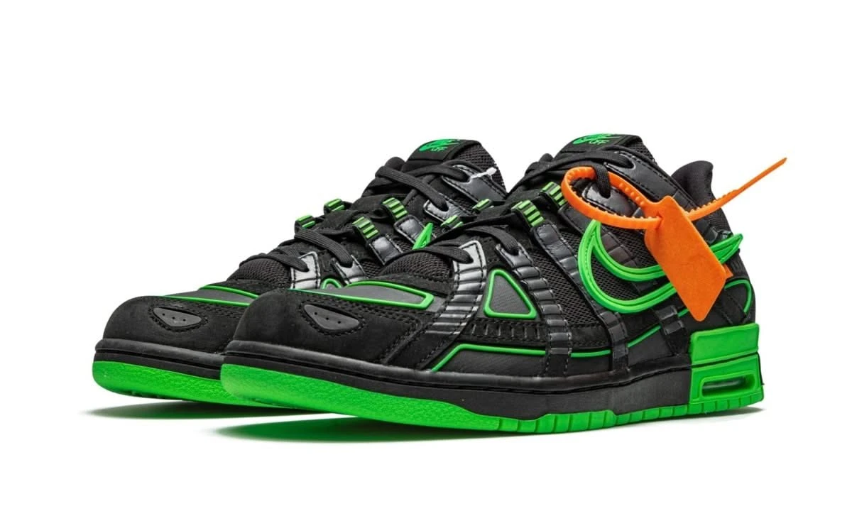 Nike Air Rubber Dunk Off-White Green Strike 4 Nike Air Rubber Dunk Off-White Green Strike – Image 2
