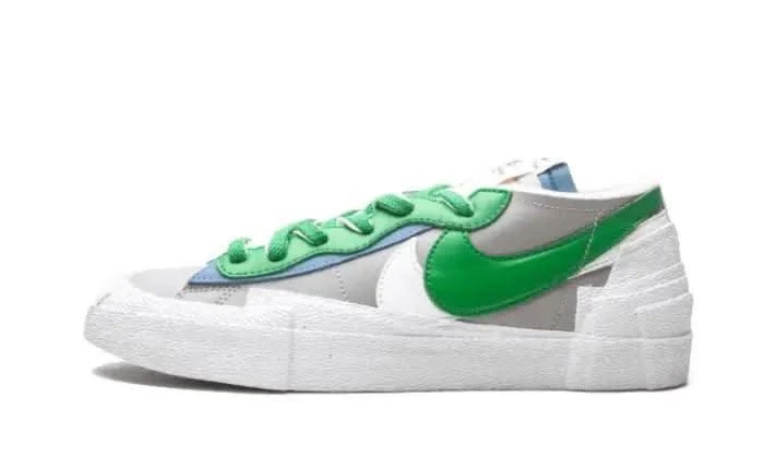 Nike Blazer Low Sacai Medium Grey Classic Green 3 Nike Blazer Low Sacai Medium Grey Classic Green