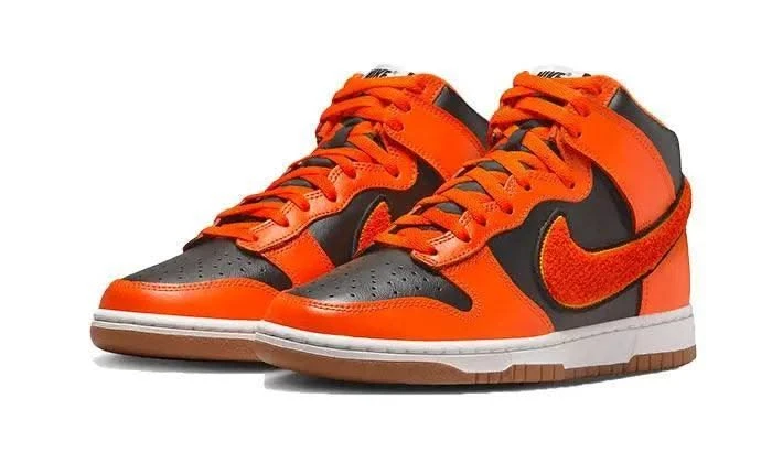Nike Dunk High University Chenille Swoosh Safty Orange 4 Nike Dunk High University Chenille Swoosh Safty Orange – Image 2