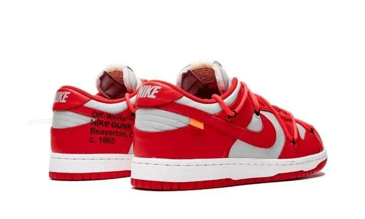 Nike Dunk Low Off-White University Red 5 Nike Dunk Low Off-White University Red – Image 3