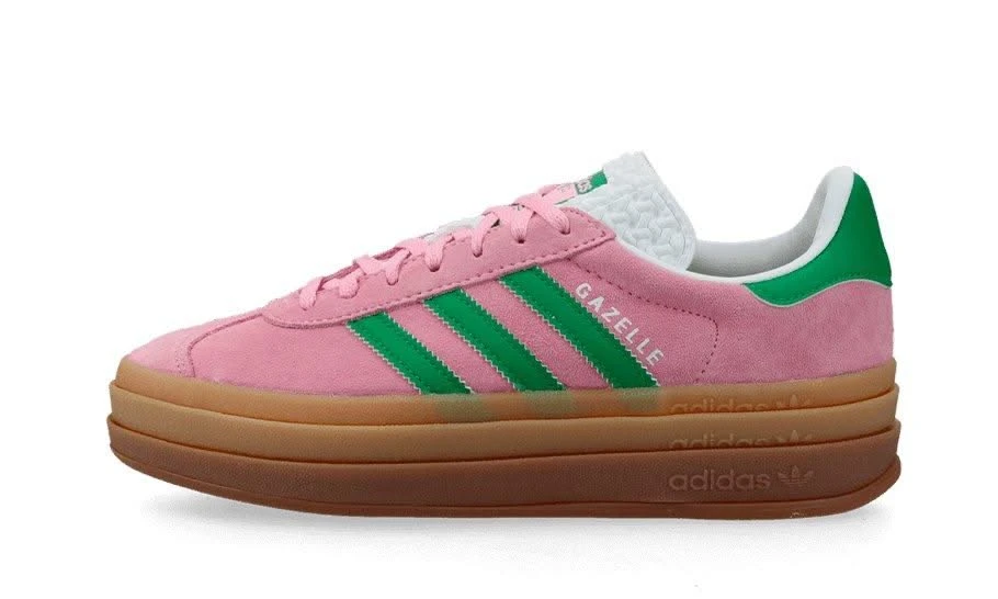 ADIDAS Gazelle Bold True Pink Green Cloud White 3 ADIDAS Gazelle Bold True Pink Green Cloud White