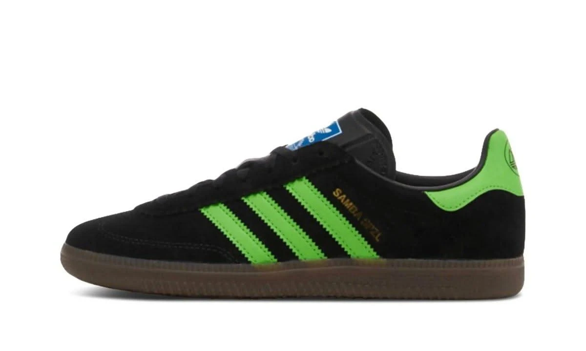 ADIDAS Samba Deco SPZL Core Black Lucid Lime 3 ADIDAS Samba Deco SPZL Core Black Lucid Lime