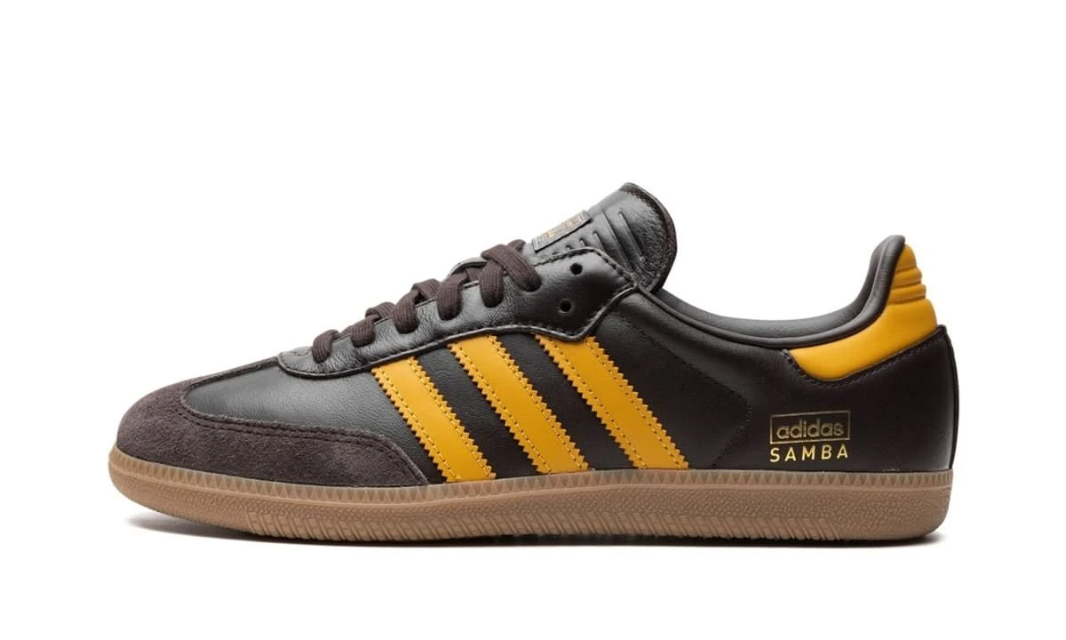 ADIDAS Samba OG Dark Brown Yellow 3 ADIDAS Samba OG Dark Brown Yellow