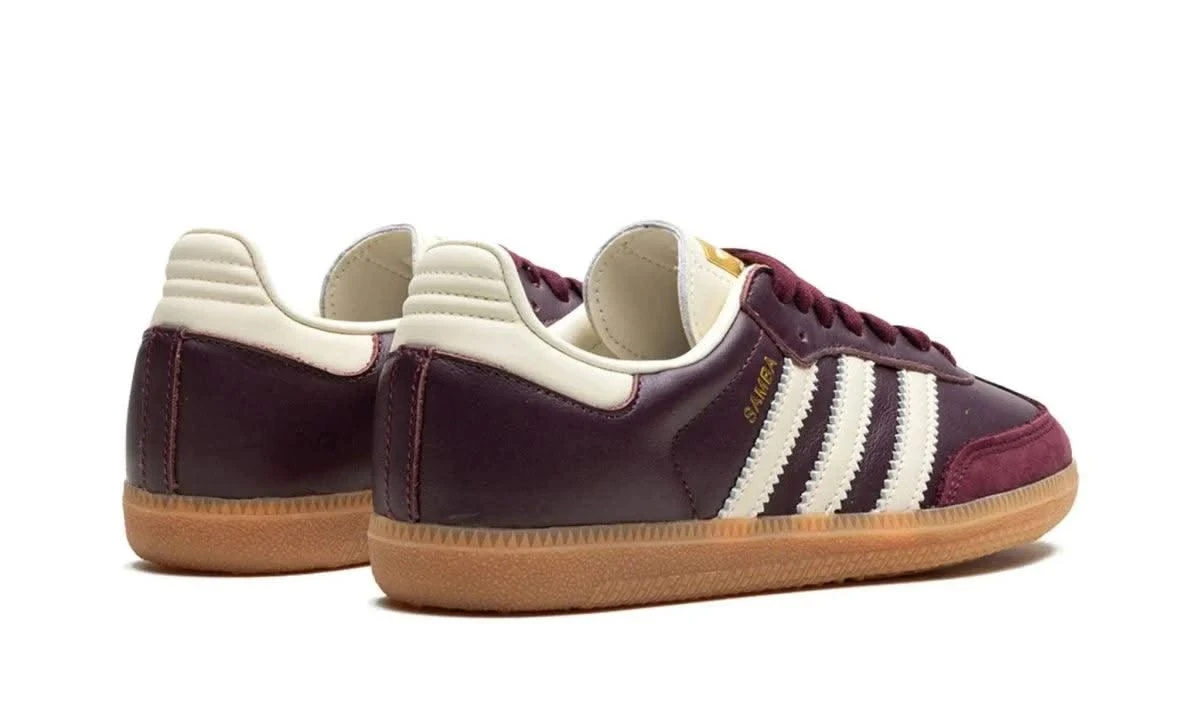 ADIDAS Samba OG Maroon Gold Metallic 5 ADIDAS Samba OG Maroon Gold Metallic â Image 3