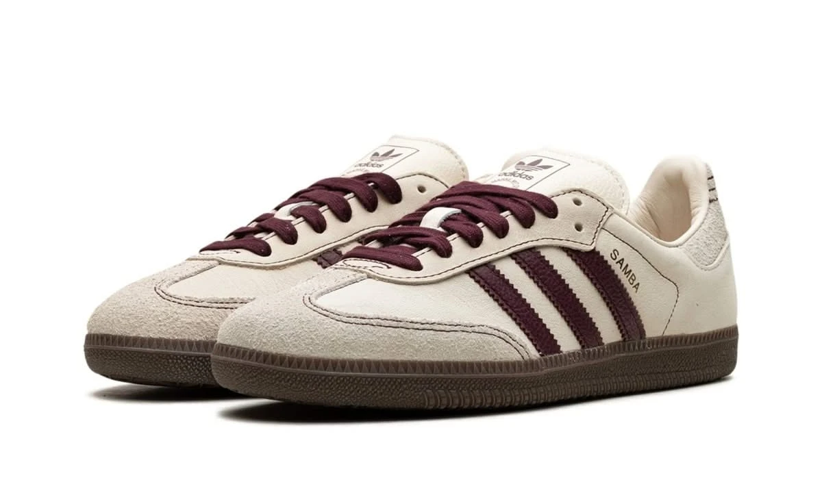 ADIDAS Samba OG Wonder White Maroon 4 ADIDAS Samba OG Wonder White Maroon – Image 2