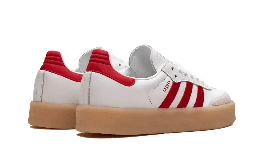 ADIDAS Sambae White Better Scarlet Gum 5 ADIDAS Sambae White Better Scarlet Gum – Image 3