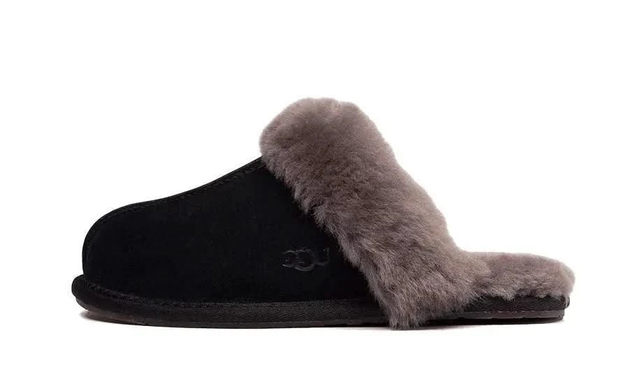 Ugg Scuffette II Slipper Black Grey 3 Ugg Scuffette II Slipper Black Grey