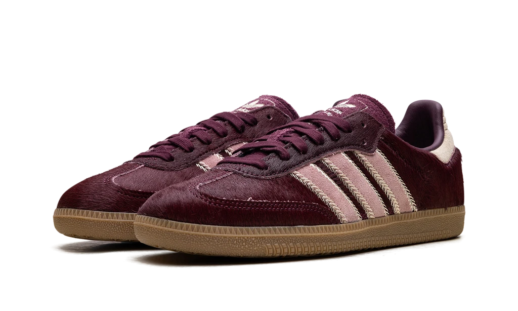 ADIDAS Samba OG Maroon Sand Strata Pony 4 ADIDAS Samba OG Maroon Sand Strata Pony – Image 2