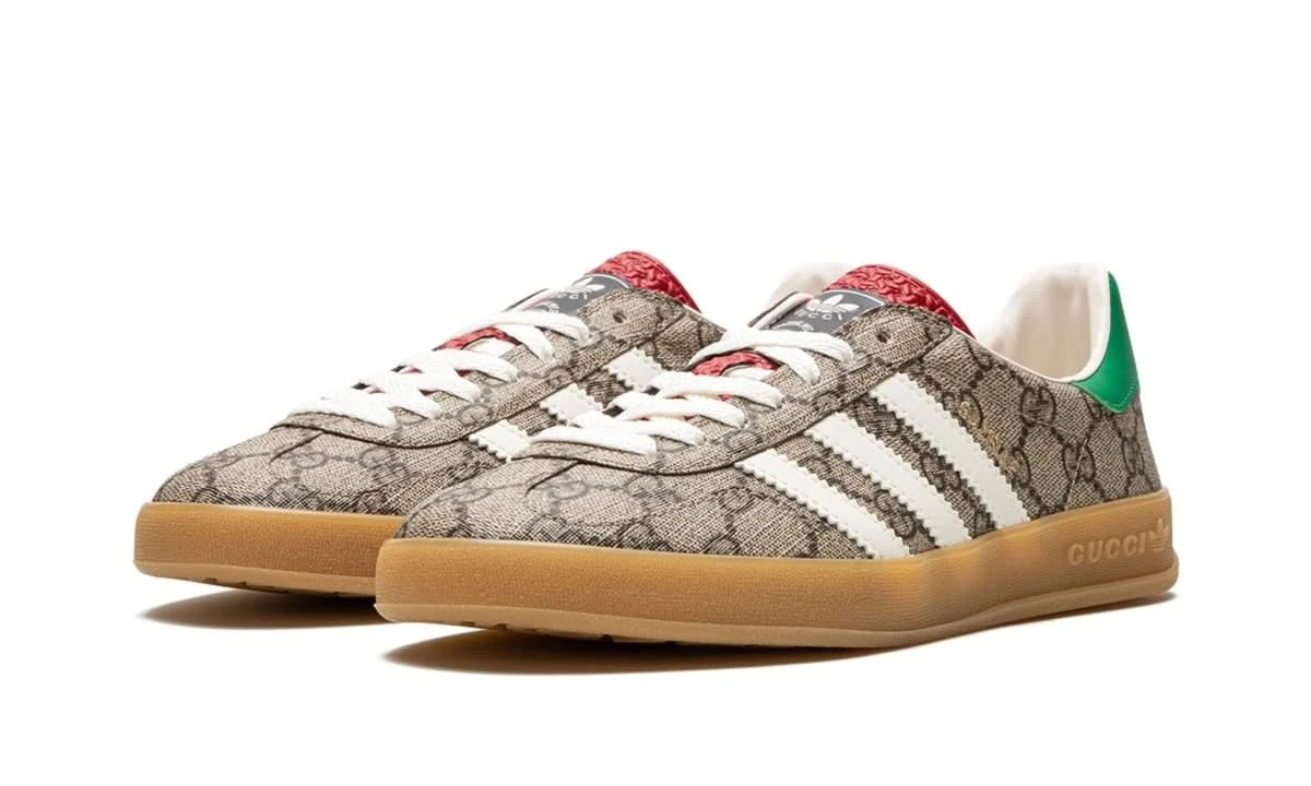 ADIDAS X Gucci Gazelle Beige GG Monogram 4 ADIDAS X Gucci Gazelle Beige GG Monogram – Image 2