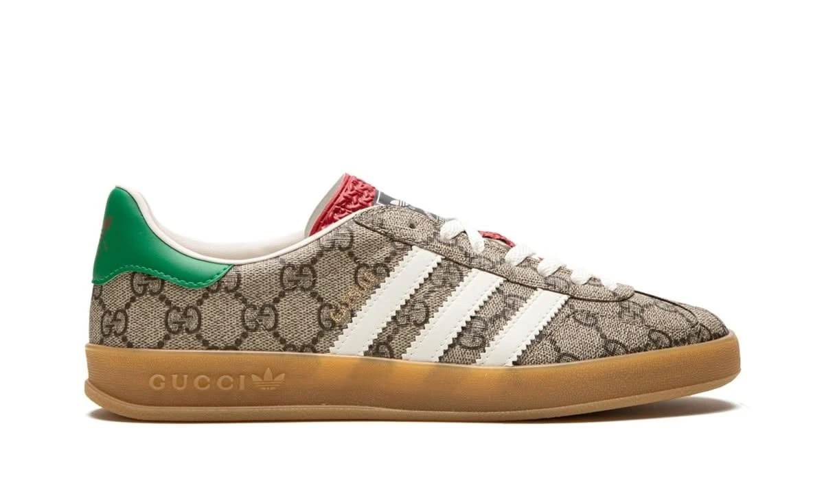 ADIDAS X Gucci Gazelle Beige GG Monogram 3 ADIDAS X Gucci Gazelle Beige GG Monogram